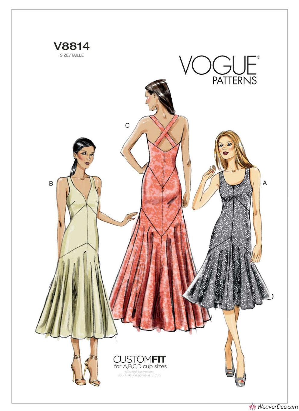 Vogue Pattern V8814 Misses' Drop-Waist ...